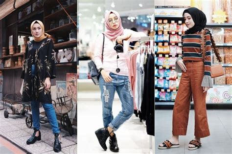 Bagi hijabers yang bingung untuk memilih gaya hijab dengan rok jeans inpirasi di bawah ini bisa kamu tiru loh. Ala Selebgram Gaya Foto Ootd Hijab