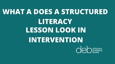 What Does Structured Literacy Look Like In Intervention