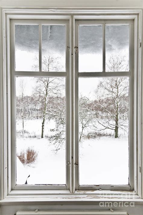 Window And View Over Winter Landscape Photograph By Kathleen Smith