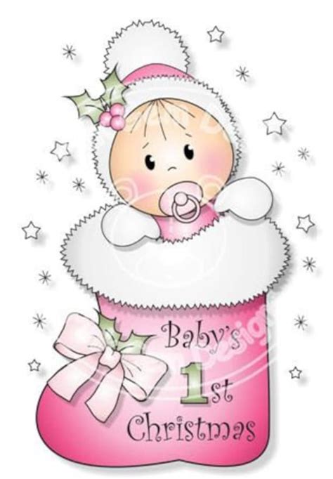 Digital Digi Babys 1st Christmas Stamp Etsy