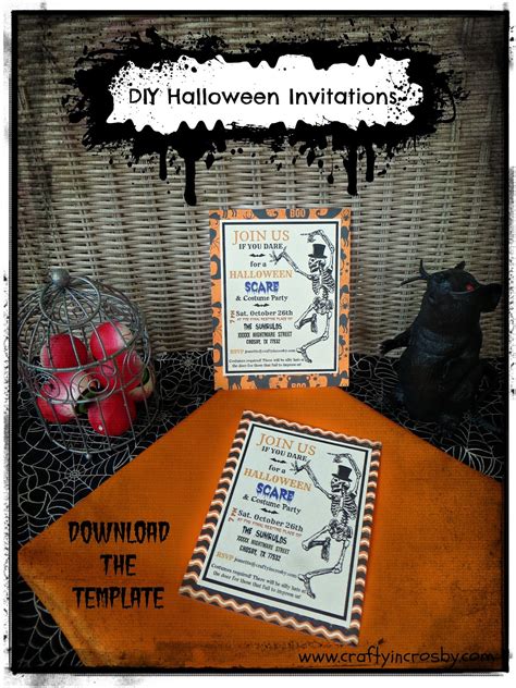 Crafty In Crosby Halloween Party Invitations With Template