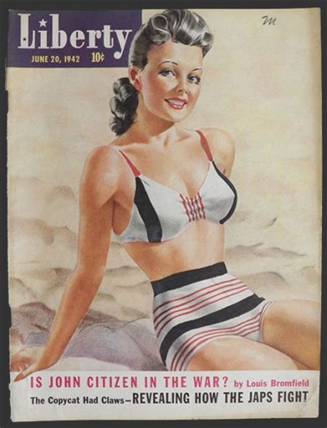 Liberty Magazine Cover Beach Pinup Lady Ruskin Russ Williams