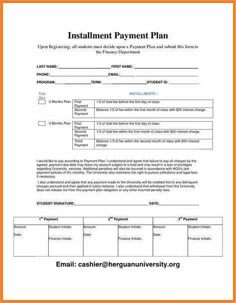 Payment Plan Template Word Beautiful Payment Plan Template Word Auth