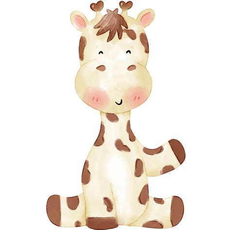 Cute Giraffe Watercolor Illustration 14402670 Png