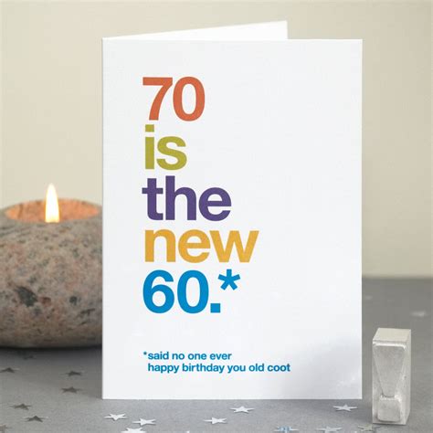 Funny 70th Birthday Card 70 Card Sarcastic 70th Birthday