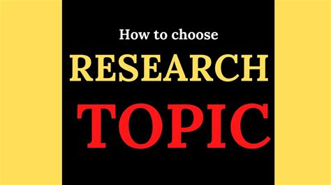How To Choose Research Topic Through Step By Step Approach The Risd