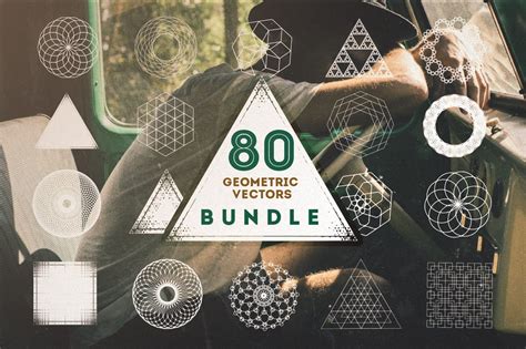80 Geometric Vectors Bundle Graphic Objects ~ Creative Market