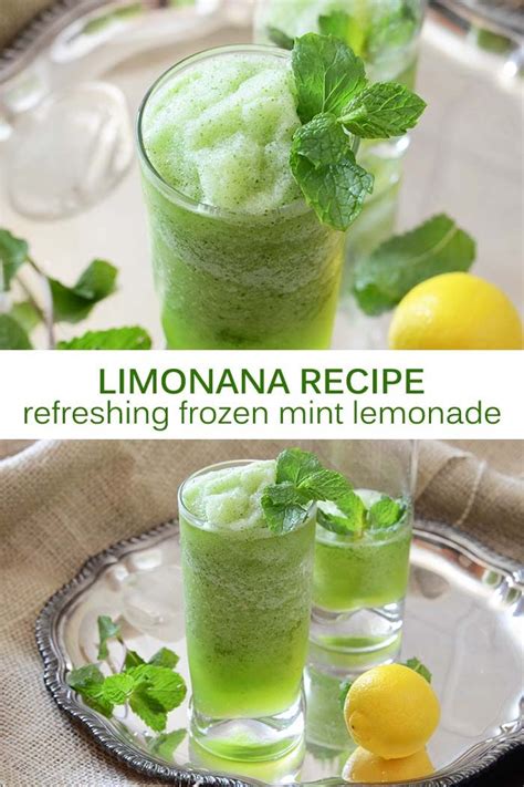 Limonana Recipe Middle Eastern Frozen Mint Lemonade Recipe Mint