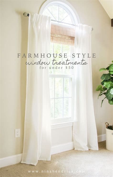 Simple Modern Farmhouse Window Treatment Ideas Walmart Kitchen Valances