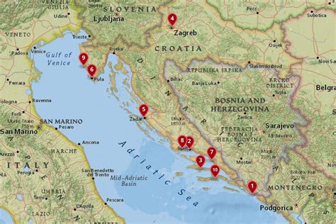Croatia vacation map presenting you over 2000 km of indented coast with over 1200 islands and with the most picturesque mountain ranges in the background. Where to Stay in Croatia: Best Places & Hotels (with Map & Photos) - Touropia