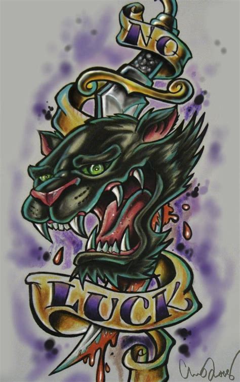 Panther Tattoo Design By Chrisxart On Deviantart Traditional Panther