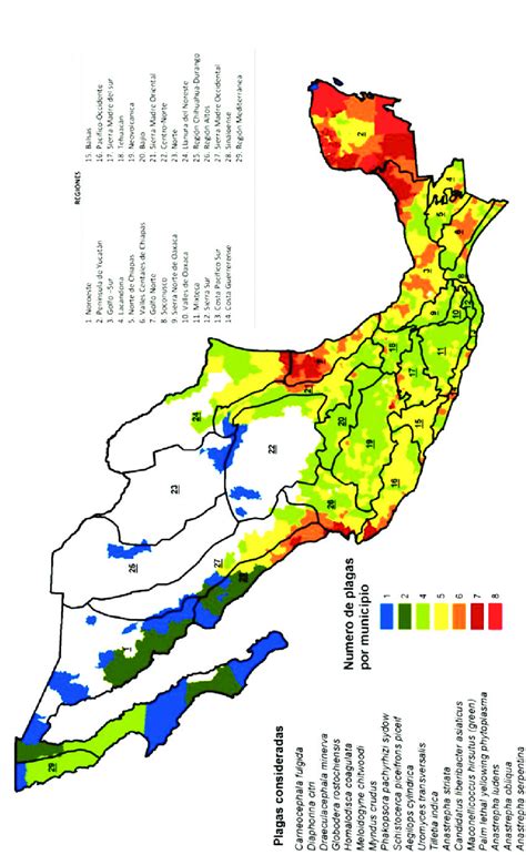 Mapa De Distribuci N De Plagas Por Regi N Agroecol Gica En La Rep Blica