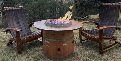 Wine Barrel Gas Fire Pit Wine Barrel Coffee Table Fire