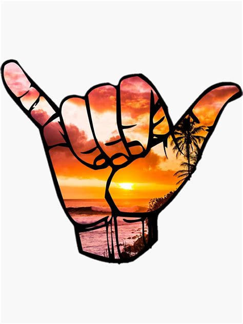 Hang Loose Sticker For Sale By Cailynaleksa Redbubble