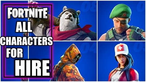 Fortnite All Hire Character Locations Where To Hire A Character