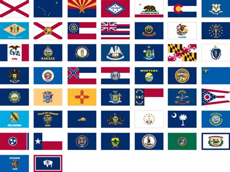 Usa States Flags