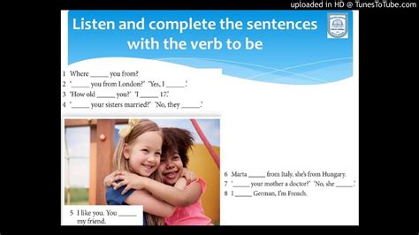 Listen And Complete The Sentences Youtube