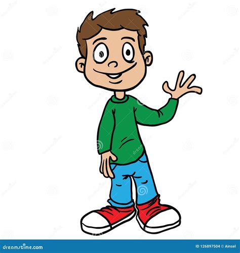 Boy Wave Stock Illustration Illustration Of Happy Teen 126897504