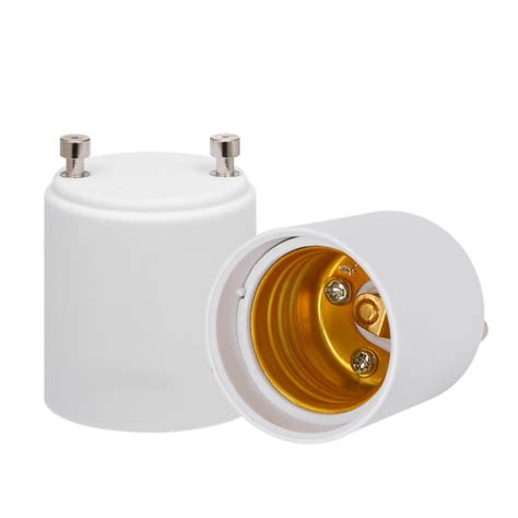 2 Pcs Gu24 To E26 E27 Adapter Led Light Bulb Holder Socket Converter