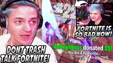 Ninja Responds To Getting Called Out For Being A Hypocrite After He