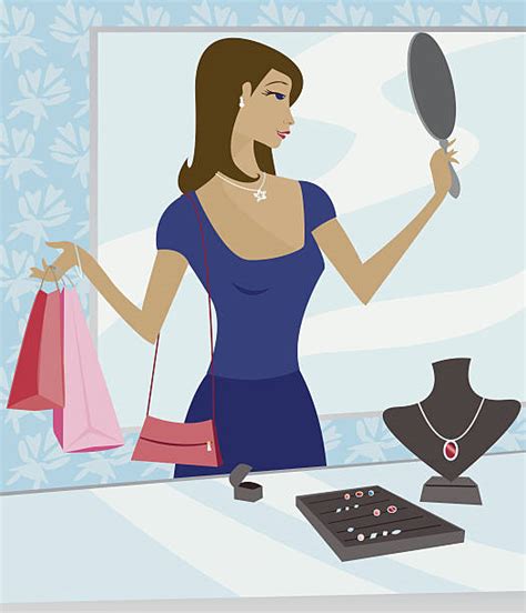Best Woman Looking In Mirror Illustrations Royalty Free Vector