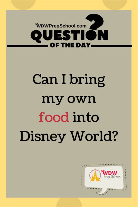 This can be helpful for saving money, and for dietary restrictions. Can you bring food into Disney World? | WDW Prep School ...