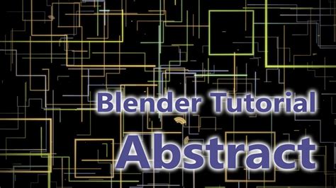 Blender Tutorial Abstract Youtube