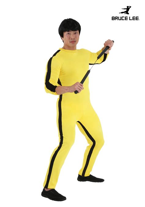 Costumes Costumes Reenactment Theatre Mens Bruce Lee Yellow Jumpsuit Costume Size Medium