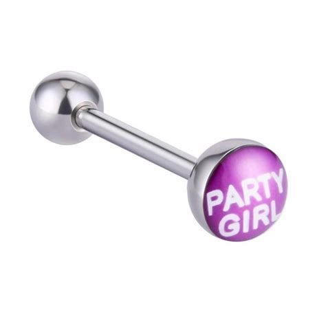 Fako Bijoux® Tongpiercing Logo Party Girl