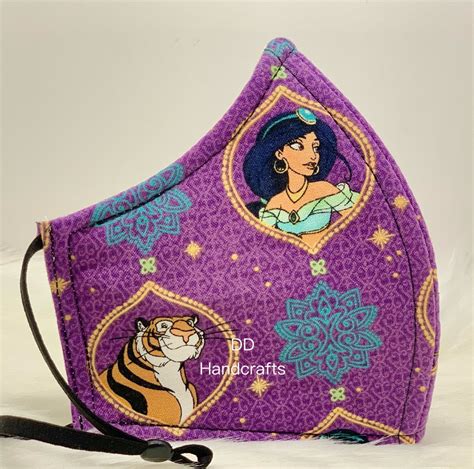 Princess Jasmine Aladdin Adult Face Mask Etsy