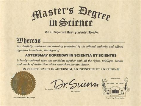 Sample Masters Degree Click For Larger Image Honorary Masters