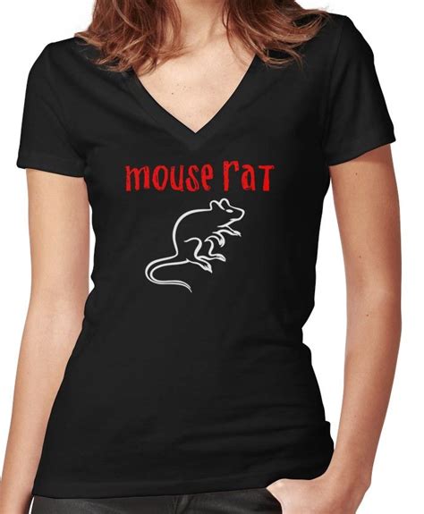 Mouse Rat Fitted V Neck T Shirt V Neck Shirts T Shirt