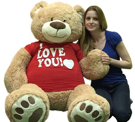 Buy Big Plush Giant Teddy Bear With I Love You T Shirt Huge 5 Foot Plush Teddybear Stuffed