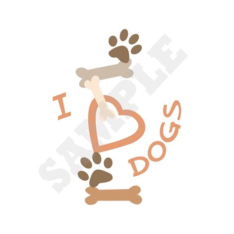 I Love Dogs Svg Dxf Graphic Art Cut Files Etsy