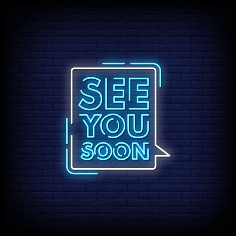See You Soon Neon Signs Style Text Vector 2241520 Vector Art At Vecteezy