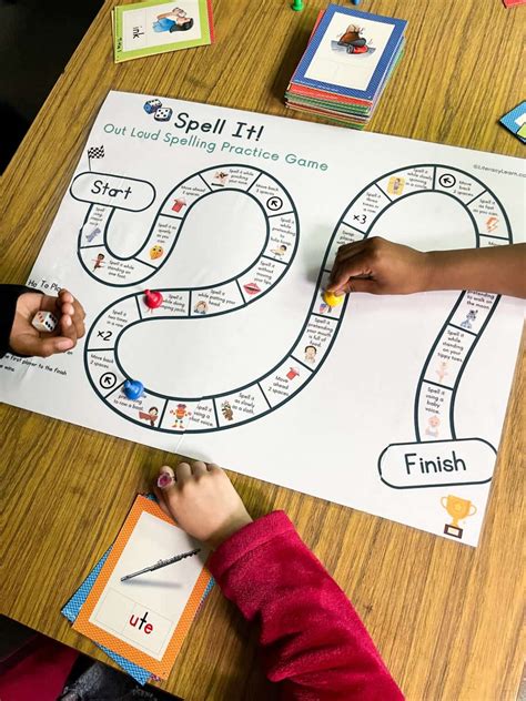 Spelling Practice Printable Board Game Free Literacy Learn