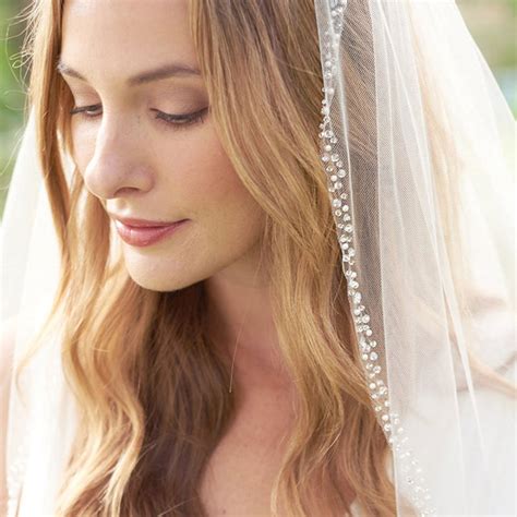 Wedding Bridal Veils Crystal Beaded Wedding Veil Rhinestone Etsy