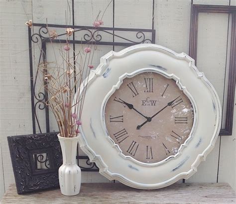 Winter Time Shabby Chic White Wall Clock 23
