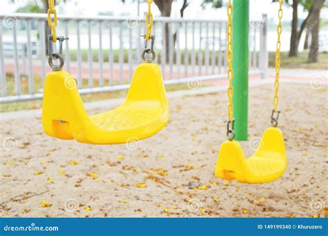 Chain Swing On Playground In The Park Stock Photo Image Of Recess