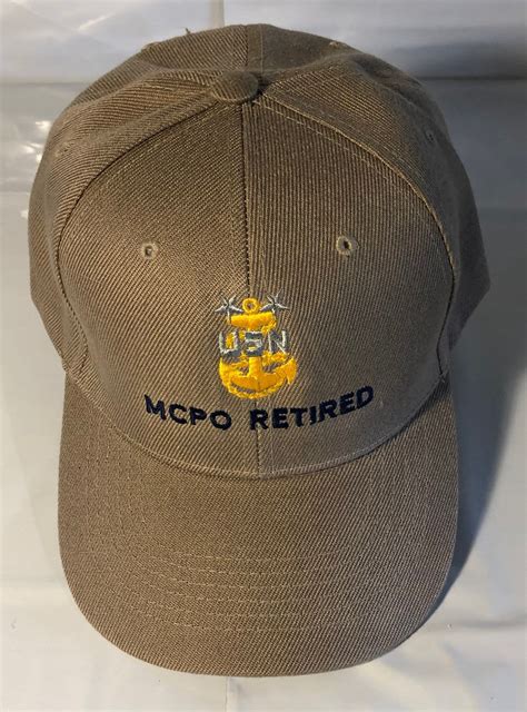 Us Navy Master Chief Petty Officer Retired Ball Cap Mcpo Hat Etsy