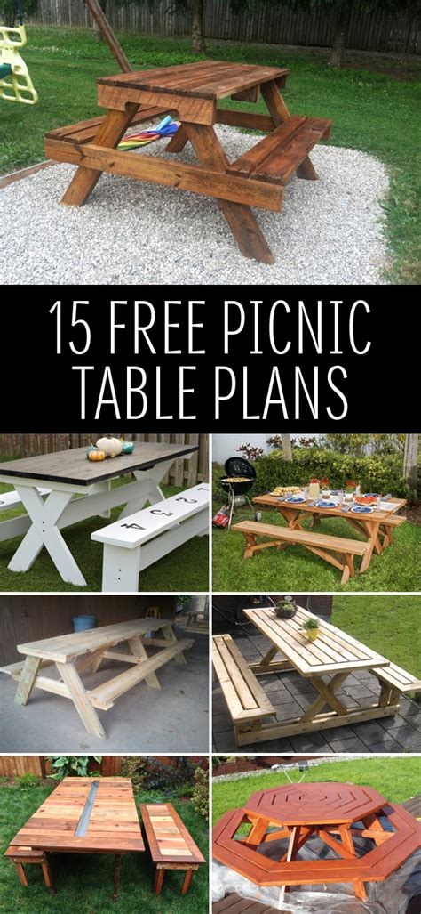 15 Free Picnic Table Plans