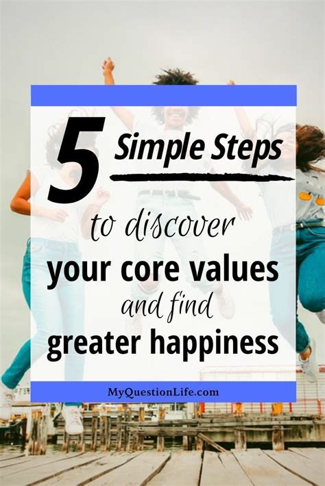 Five Simples Steps To Discover Your Core Values And Find Happiness Isn