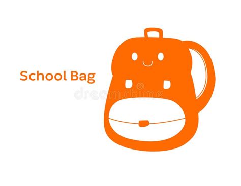 School Bag Isolated Vector Silhouettes Stock Vector Illustration Of