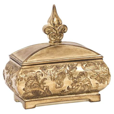 Ornate Decorative Box In Gold