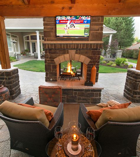 Double Sided Fireplace Landscaping Bloghappy Times Happy V