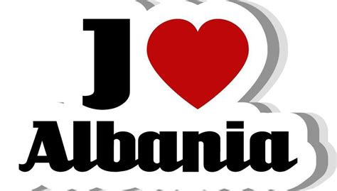 I Love Albania Home Decal Vinyl Sticker 14 X 8 Continue To The