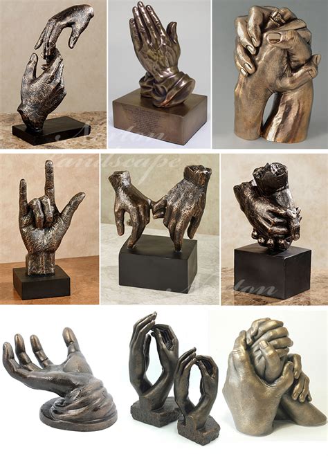 Wholesale Home Decor Metal Love Handicraft Statue Bronze Hands