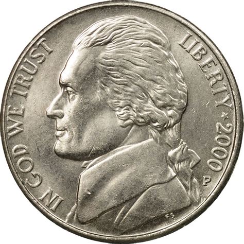 Five Cents 2000 Jefferson Nickel Coin From United States Online Coin