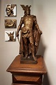 Seltene, alte Bronzefigur SIEGFRIED der Drachentöter. Richard Wagner ...