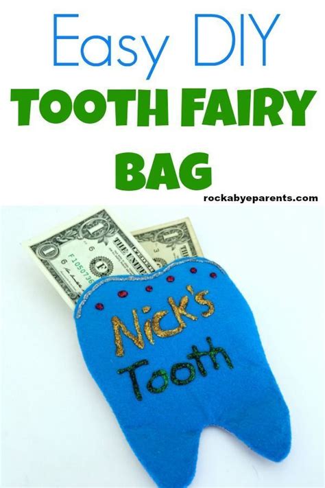 Tooth Fairy Bag Diy Craft To Make Things Easy For The Tooth Fairy